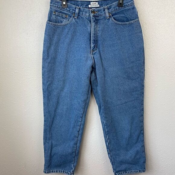 L.L. Bean Original Fit Relaxed Lined Pants Size 14 Petite EUC - Picture 1 of 6